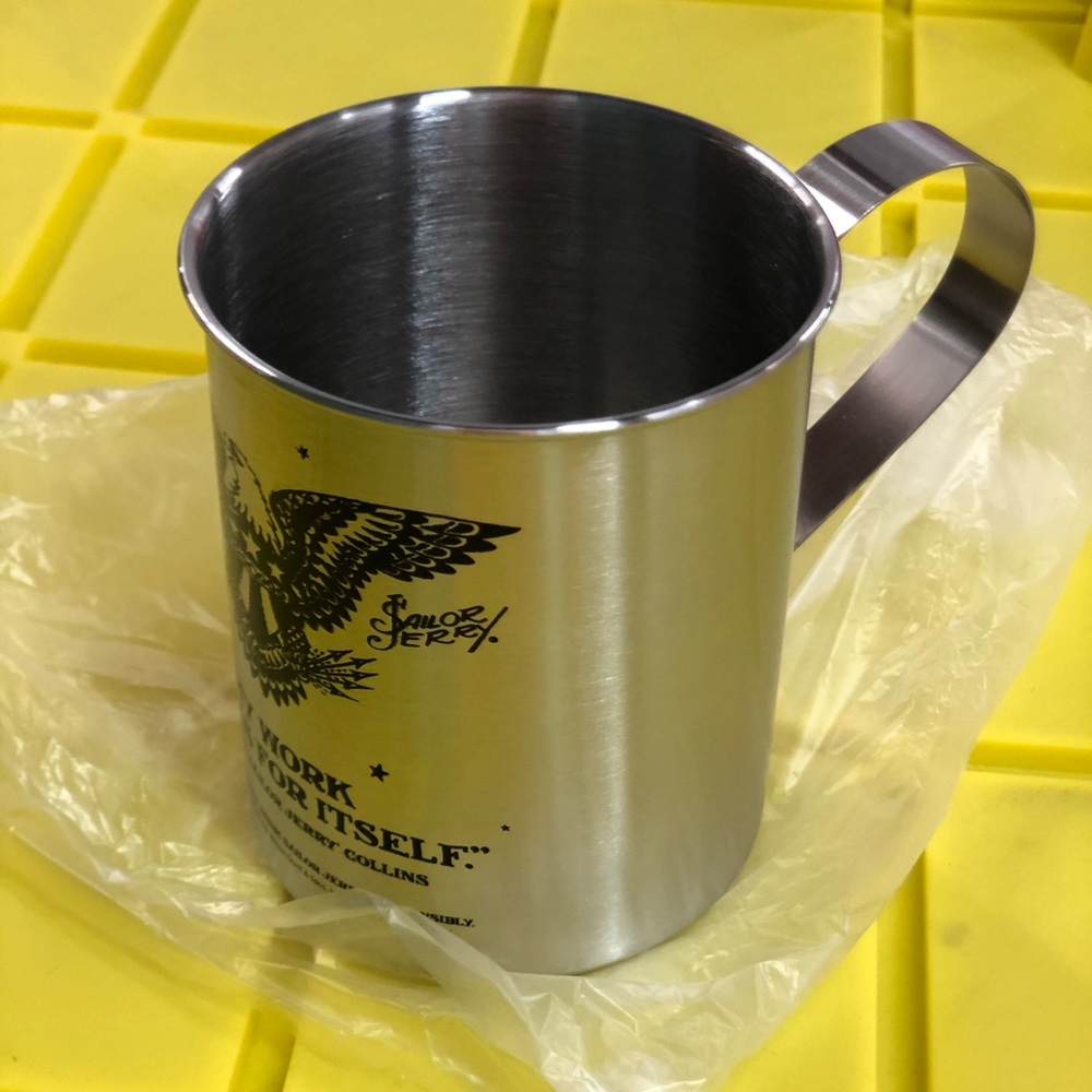 Sailor Jerry Spiced Rum Tin Metal Moscow Mule Cup.